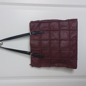 Gianni Conti Italian Leather Patchwork Tote